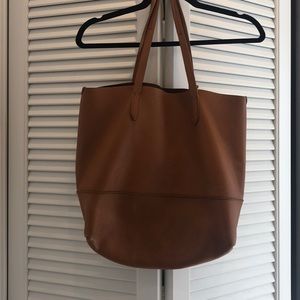 Jcrew large leather tote bag